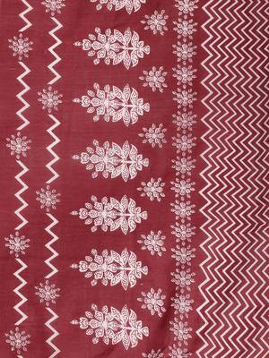 Ethnic Motifs Printed Thread Work Kurta with Trousers & With Dupatta 5