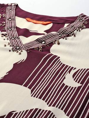 Floral Printed Kurta with Salwar with Sequinned Detail 3