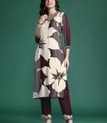 Floral Printed Kurta with Salwar with Sequinned Detail