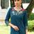 Floral Embroidered Regular Thread Work Kurta with Trousers & With Dupatta