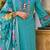 Floral Embroidered Regular Thread Work Pure Cotton Kurta with Trousers & Dupatta