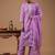 Women Lavender Floral Printed Regular Kurta with Palazzos & With Dupatta