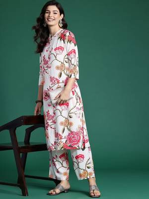 Floral Printed Kurta with Palazzos 1