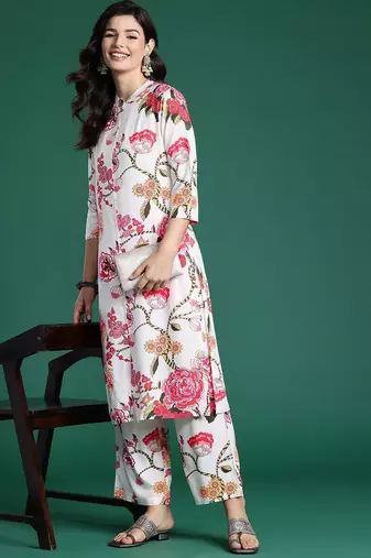 Floral Printed Kurta with Palazzos