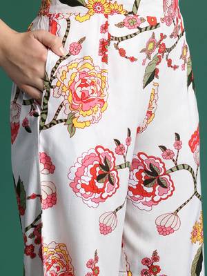 Floral Printed Kurta with Palazzos 3