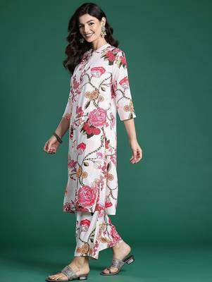 Floral Printed Kurta with Palazzos 5