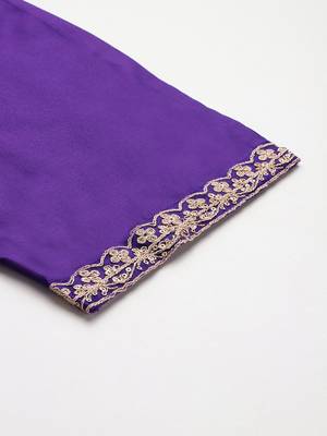 Embroidered Sequinned Kurta With Trousers & Dupatta 9