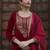 Women Ethnic Motifs Embroidered Regular Velvet Kurta with Trousers & With Dupatta