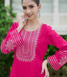 Women Ethnic Motifs Embroidered Regular Sequinned Kurta with Trousers