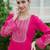 Women Ethnic Motifs Embroidered Regular Sequinned Kurta with Trousers