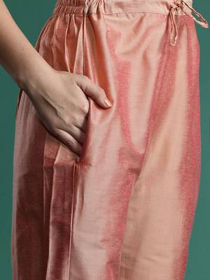 Floral Embroidered Thread Work Kurta with Trousers 4