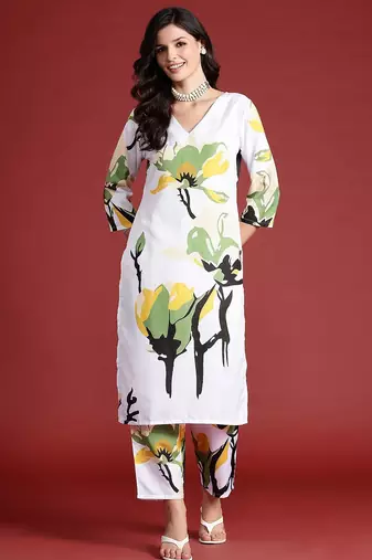 Abstract Printed Kurta with Trousers