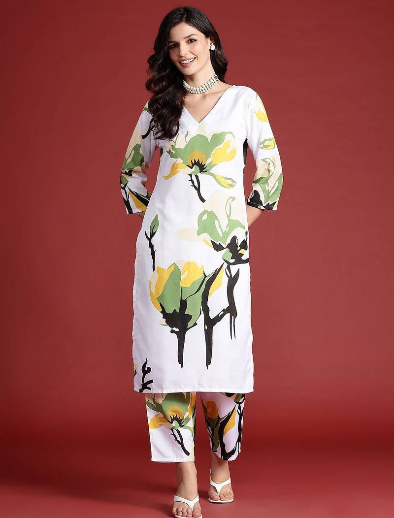 Abstract Printed Kurta with Trousers
