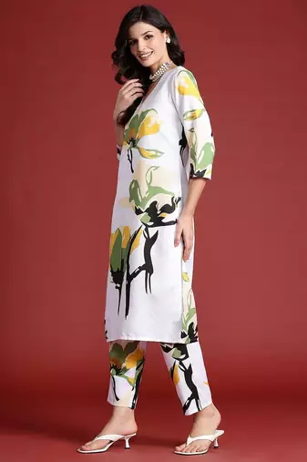 Abstract Printed Kurta with Trousers