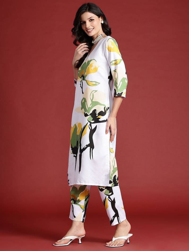 Abstract Printed Kurta with Trousers