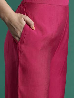 Women Ethnic Motifs Embroidered Zari Liva Kurta With Trousers & Dupatta 3