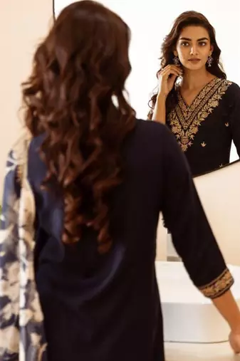 Women Ethnic Motifs Embroidered Regular Kurta with Salwar & With Dupatta