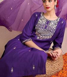 Women Ethnic Motifs Embroidered Regular Sequinned Kurta with Trousers & With Dupatta