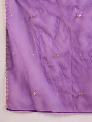 Women Ethnic Motifs Embroidered Regular Sequinned Kurta with Trousers & With Dupatta 4