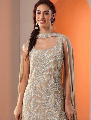 Women Ethnic Motifs Embroidered Regular Kurta with Palazzos & With Dupatta 4