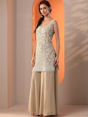 Women Ethnic Motifs Embroidered Regular Kurta with Palazzos & With Dupatta 6