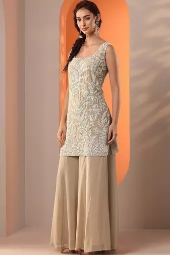 Women Ethnic Motifs Embroidered Regular Kurta with Palazzos & With Dupatta