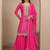 Women Bandhani Printed Regular Thread Work Kurta with Sharara & With Dupatta