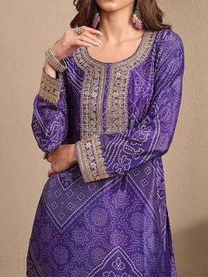 Women Ethnic Motifs Printed Regular Gotta Patti Kurta with Sharara & With Dupatta 2