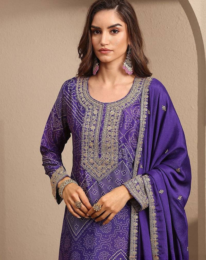 Women Ethnic Motifs Printed Regular Gotta Patti Kurta with Sharara & With Dupatta