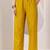 Womens Mustard Printed Anarkali Kurta With Trousers & Dupatta