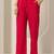 Womens Red Printed Chiffon Anarkali Kurta With Trousers & Dupatta