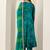 Womens Green Printed Chiffon Anarkali Kurta With Trousers & Dupatta