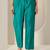 Womens Green Printed Chiffon Anarkali Kurta With Trousers & Dupatta