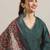 Floral Printed V-Neck Flared A-Line Kurta With Trousers & Dupatta