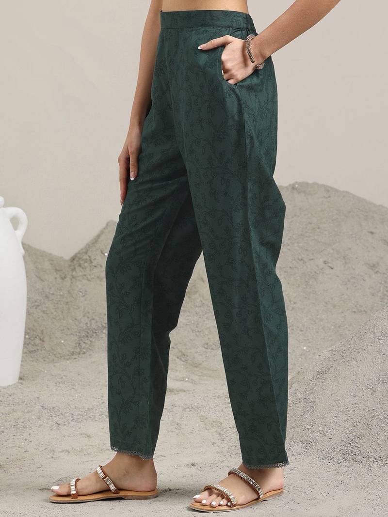 Floral Printed V-Neck Flared A-Line Kurta With Trousers & Dupatta