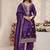 Purple Ethnic Motifs Embroidered Straight Suit Set with Dupatta