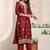Maroon Ethnic Motifs Embroidered Straight Suit Set with Dupatta
