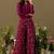 burgundy Embroidered Shirt Collar Top And Trouser