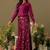 burgundy Embroidered Shirt Collar Top And Trouser