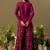 burgundy Embroidered Shirt Collar Top And Trouser