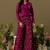 burgundy Embroidered Shirt Collar Top And Trouser