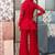 Floral Embroidered Shawl Neck Tunic With Palazzos