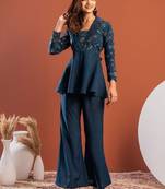 Embroidered Top with Trousers
