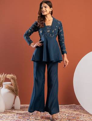 Embroidered Top with Trousers 3