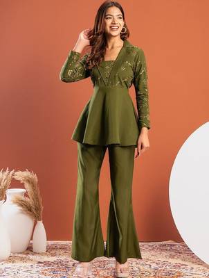 Bohemian Embroidered Tunic with Trousers 1