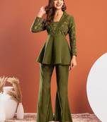 Bohemian Embroidered Tunic with Trousers