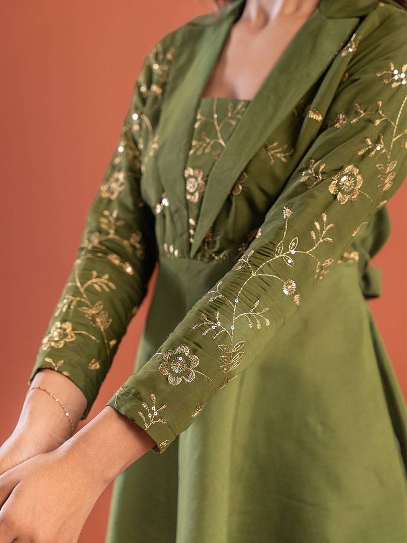Bohemian Embroidered Tunic with Trousers