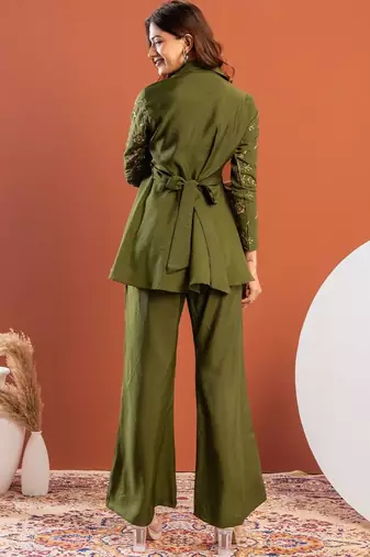 Bohemian Embroidered Tunic with Trousers