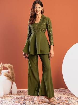 Bohemian Embroidered Tunic with Trousers 5