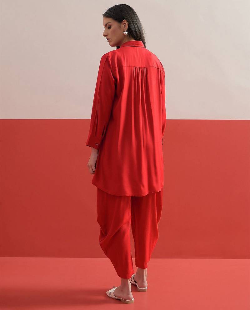 Bohemian Embroidered Shirt with Trousers